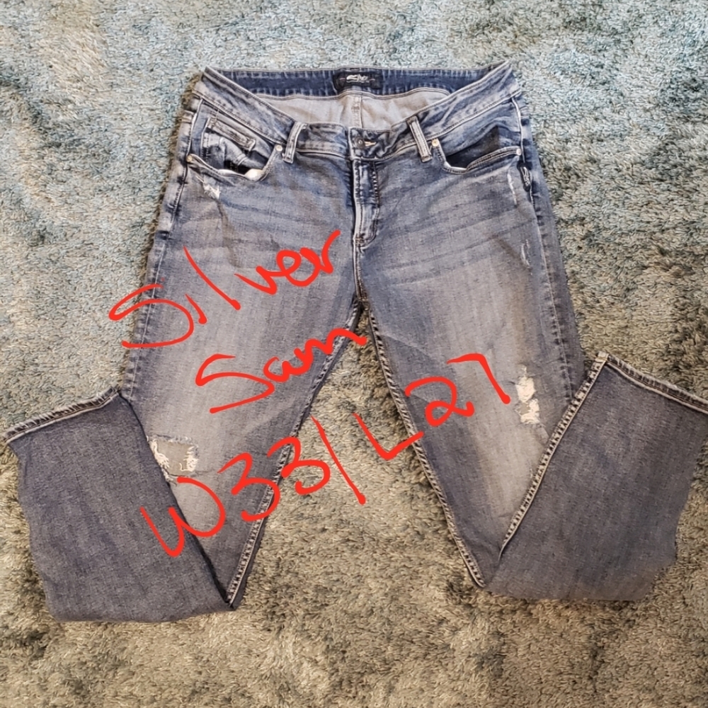 Silver "Sam" Distressed Jeans